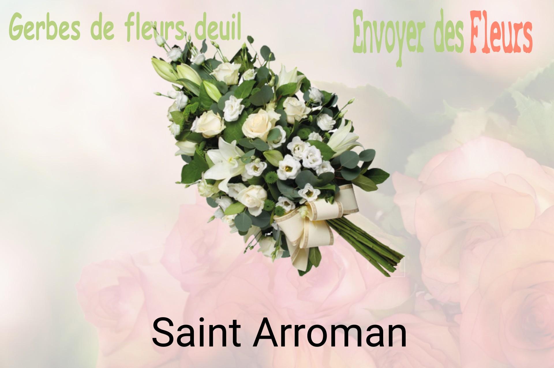 Gerbe de fleurs de deuil livrée à Saint-Arroman